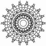 Mandala Orniment sketch template