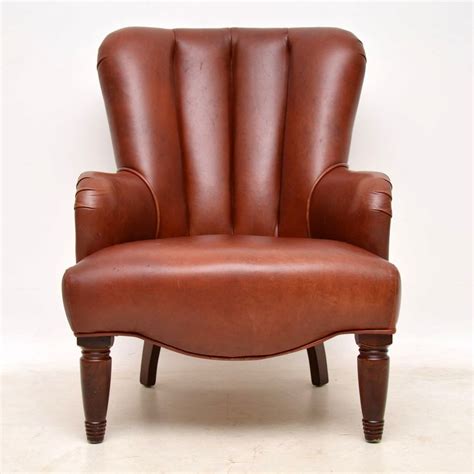 antique victorian style leather armchair retrospective interiors vintage furniture