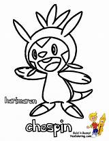 Coloring Pokemon Pages Printable Popular Chespin Swirlix sketch template