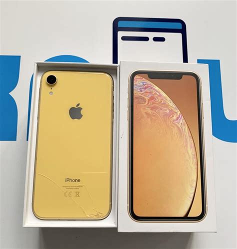 iphone xr gb locked  vodafone cracked  boxed yellow tipton dudley mobile