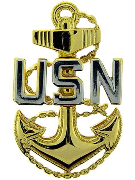 u s navy usn fouled anchor pin gold and silver plated 1 1 4