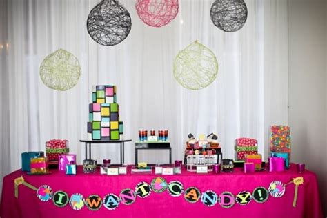 Retro Candy Table Fun 80s Wedding Inspiration