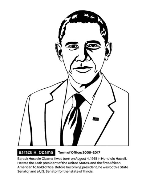 president barack obama coloring page crayolacom