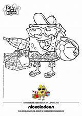 Coloring Spongebob Pages Beach Bob Squarepants La Plage Birthday Color Printable éponge Eponge Print Kids sketch template