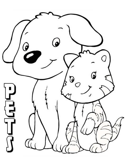 pet coloring pages toddlers pets  animals   deliberately