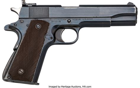 colt model    army semi automatic pistol handguns lot  heritage auctions