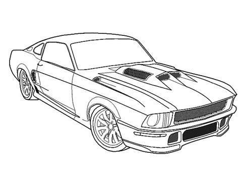 fast car mustang coloring pages  place  color