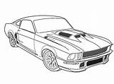 Mustang Coloring Ford Pages Cars Fast 67 Gt Drawing Outline Bronco Cool Furious Car 1969 1967 Drawings Gt500 Printable Cobra sketch template
