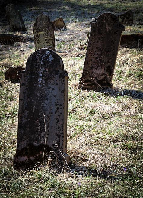 old abandoned gravestones photograph by jozef jankola