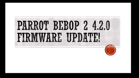 parrot bebop   firmware update issues youtube