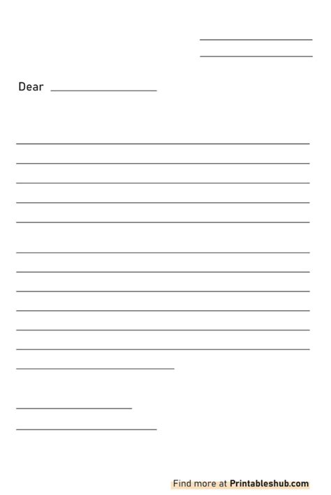 printable blank letter templates  included printables hub