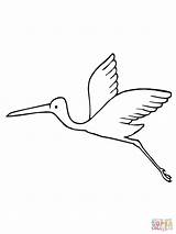 Coloring Pages Storks Stork Popular Flying Printable Coloringhome sketch template