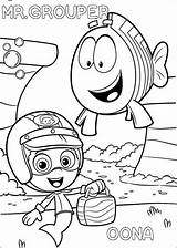 Bubble Guppies Coloring Oona Grouper Mr sketch template