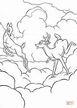 Bambi Faline Coloring Pages Loves Drawing sketch template