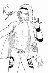 Aj Styles Wwe Pages Tapla Balor Finn Coloring Deviantart Template sketch template