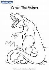 Dinosaur Roaring Schoolmykids sketch template