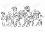Caravan Camels 1001 sketch template