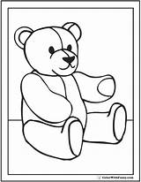 Bear Teddy Coloring Pages Classic Color Printable sketch template