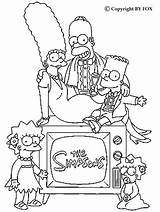 Coloring Pages Family Simpsons Simpson Printable Print Choose Board Cartoon Drawings sketch template
