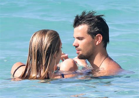 Billie Lourd And Taylor Lautner At A Beach In St Barts 04