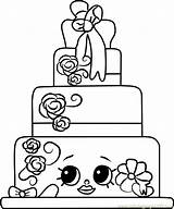 Coloring Cake Shopkins Wedding Pages Wendy Drawing Getdrawings Coloringpages101 Color sketch template