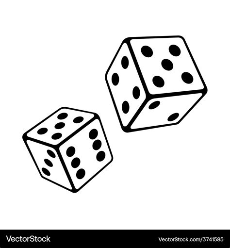 dice cubes  white background royalty  vector image