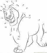 Lion King Dot Dots Simba Connect Worksheet Printable Worksheets Kids Hug Pdf Connectthedots101 sketch template