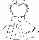Apron Coloring Drawing Oven Mitt Pages Aprons Getdrawings Own sketch template