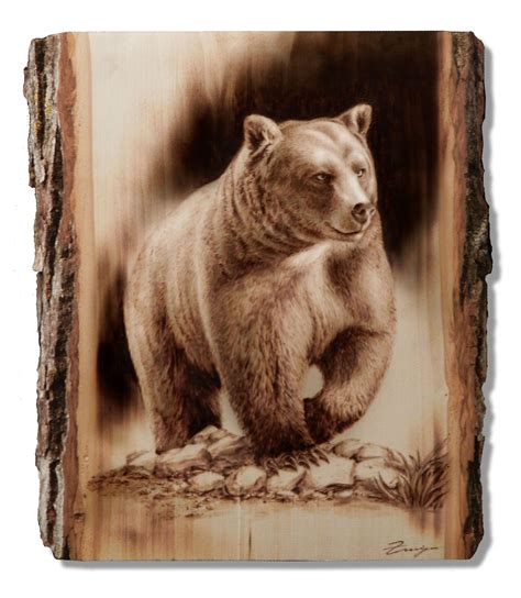 wood burning grizzly bear  dennis franzen wood burning crafts wood