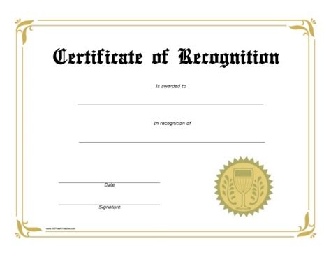 certificates  recognition  printable
