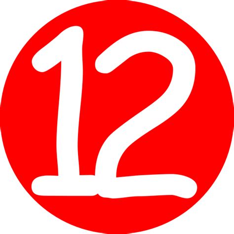 red rounded with number 12 clip art at vector clip art online royalty free
