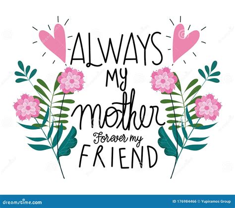 happy mothers day   mother   friend flowers card