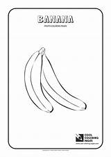 Coloring Banana Pages Fruits Cool Plants Kids sketch template