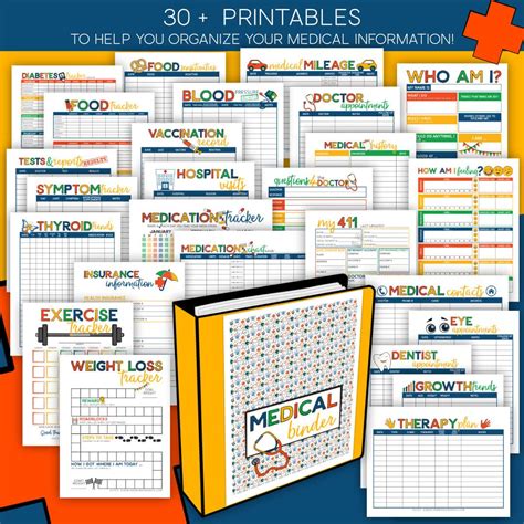 downloadable  printable medical binder forms prntbl