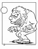 Halloween Coloring Pages Werewolf Color Werewolves Letter Print Kids Book Woojr Choose Board sketch template