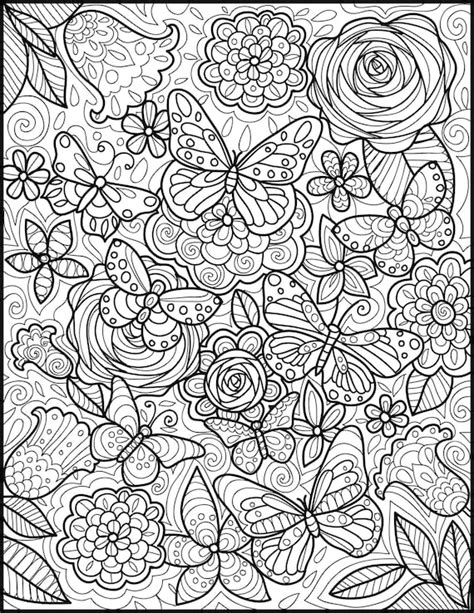adult coloring page printable coloring page  butterfly
