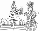 Mewarnai Candi Tarian Pemandangan Pura Budaya Penari Lucu Objek Borobudur Seni Inspirasi sketch template