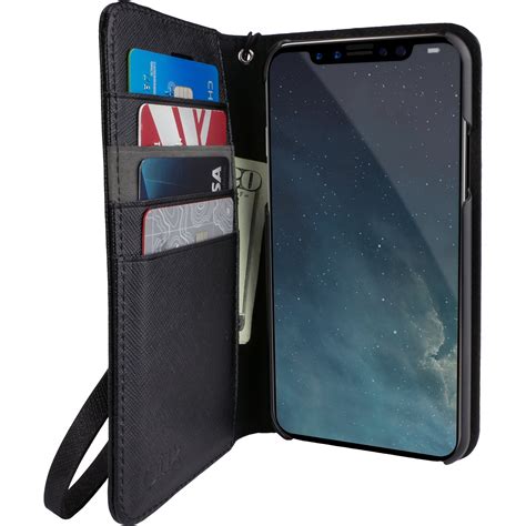 smartish iphone xxs wallet case folio wallet synthetic leather portfolio flip card cover