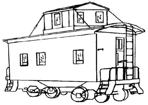 train caboose coloring pages  train coloring pages coloring