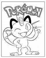 Meowth Colorare Printable Pok Pokmon Mewtwo sketch template