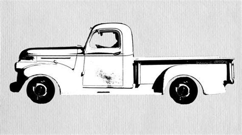 instant  vintage pickup truck printable transfer etsy