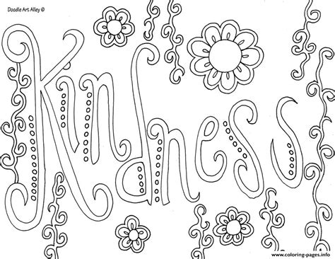 word kindness coloring page printable