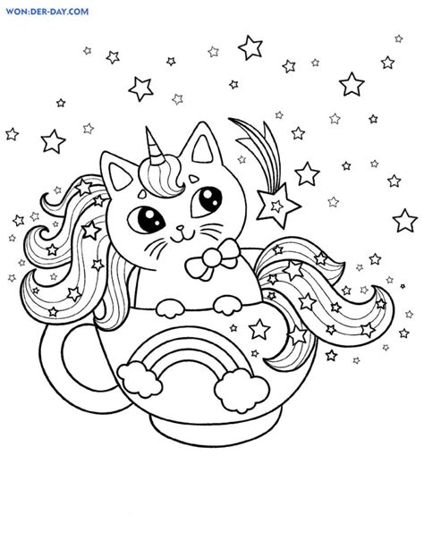 donutcorn doodle printable cute kawaii coloring page  kids lupon