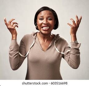 happy black woman stock photo  shutterstock