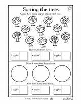 Sorting Trees Worksheets Kindergarten Worksheet Math Counting Print Size Coloring Data Writing Measurement sketch template