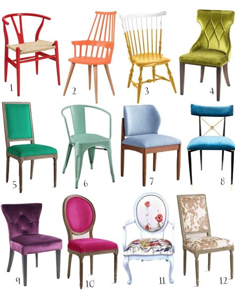 home inspiration brightly colored dining chairs thestylesafari