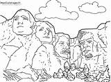Rushmore Colorear Monumentos Mt Mundo Estatua Laminas sketch template