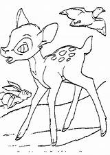 Bambi Coloring Pages Printable Disney Kids Friends Color Print Deer Popular sketch template