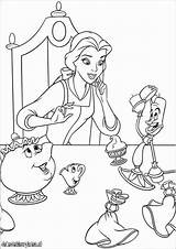 Belle Coloring Pages Beast Beauty Het Printable Color Disney La Chip Ratings Yet Lumiere Book sketch template