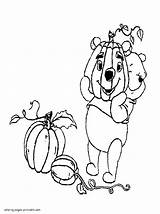 Coloring Halloween Disney Pages Pooh Winnie Printable Holidays sketch template